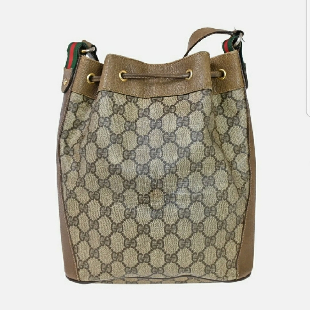 Gucci Gg Pattern Sherry Drawstring Shoulder Bag - image 3